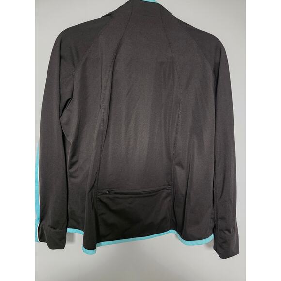 Oleg Cassini Black & Blue Sweatsuit Women's XL Athleisure Jogging Runner Warm - Picture 3 of 16